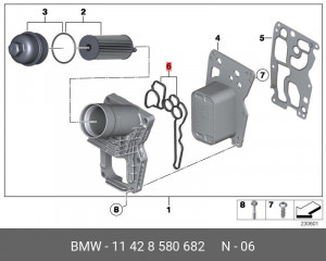 Прокладка масляного фильтра (комплект) 11 42 8 580 682 BMW