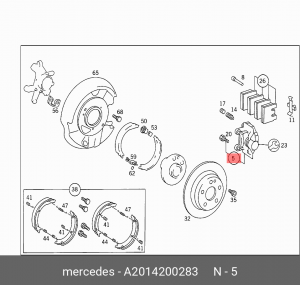 Барабан тормозной A 201 420 02 83 MERCEDES BENZ