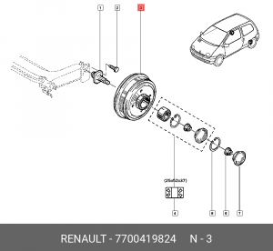 Барабан тормозной 7700419824 RENAULT