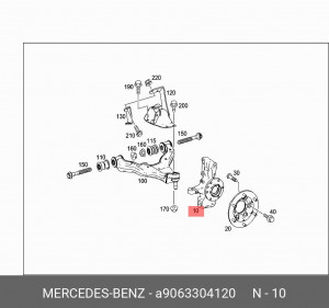Кулак поворотный A 906 330 41 20 MERCEDES BENZ