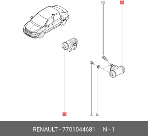 Цилиндр тормозной рабочий 7701044681 RENAULT