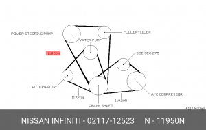 Ремень приводной 02117-12523 NISSAN