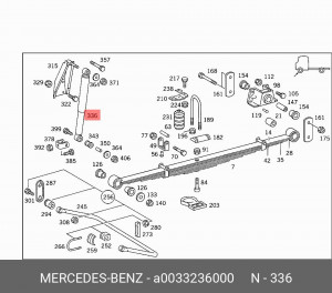 Амортизатор подвески A0033236000 MERCEDES BENZ