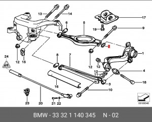 Сайлентблок 33 32 1 140 345 BMW