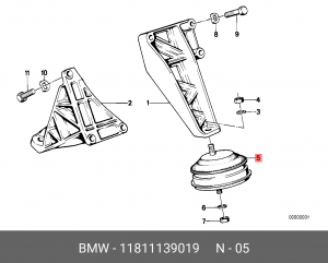 Подушка двигателя 11 81 1 139 019 BMW