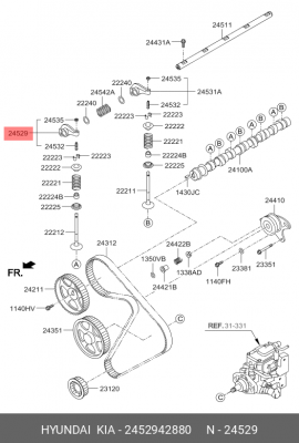Коромысло - рокер клапана 2452942880 HYUNDAI KIA