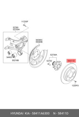 Диск тормозной 58411-A6300 HYUNDAI KIA