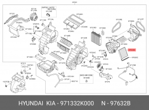 Фильтр салона 97133-2K000 HYUNDAI KIA