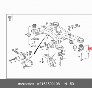 Сайлентблок A 215 350 01 08 MERCEDES BENZ