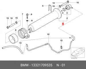 Фильтр топливный 13 32 1 709 535 BMW