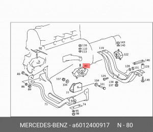 Подушка двигателя A6012400917 MERCEDES BENZ