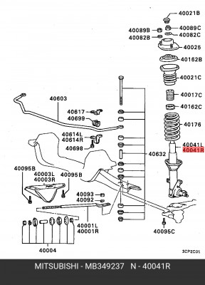 Набор для для регулировки передних стоек подвески MB349237 MITSUBISHI