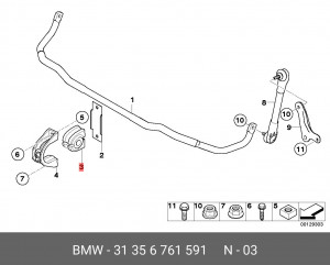 Втулка стабилизатора 31 35 6 761 591 BMW