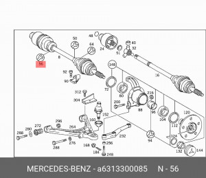 Пыльник ШРУСа A 631 330 00 85 MERCEDES BENZ