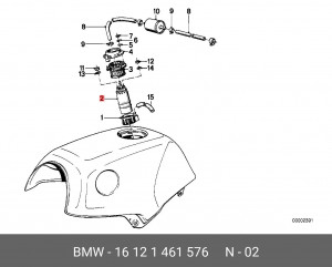 Насос электрический топливной системы 16 12 1 461 576 BMW