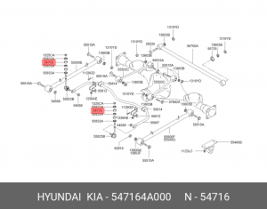 Втулка стойки стабилизатора 547164A000 HYUNDAI KIA