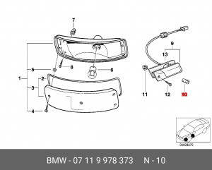 Лампа 07 11 9 978 373 BMW