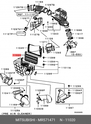 Фильтр воздушный MR571471 MITSUBISHI