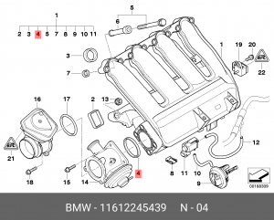 Прокладка впускного коллектора 11 61 2 245 439 BMW