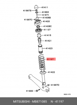 Пружина подвески MB871085 MITSUBISHI