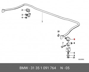 Стойка стабилизатора 31 35 1 091 764 BMW