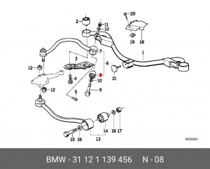 Сайлентблок 31 12 1 139 456 BMW