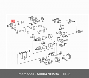 Насос электрический топливной системы A0004709594 MERCEDES BENZ