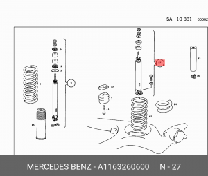 Амортизатор подвески A 116 326 06 00 MERCEDES BENZ