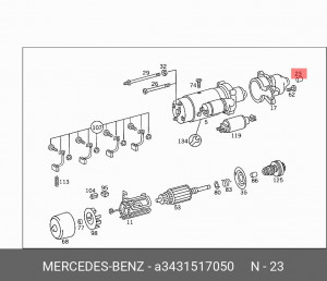 Втулка стартера A 343 151 70 50 MERCEDES BENZ