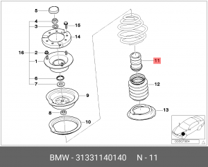Отбойник амортизатора подвески 31 33 1 140 140 BMW
