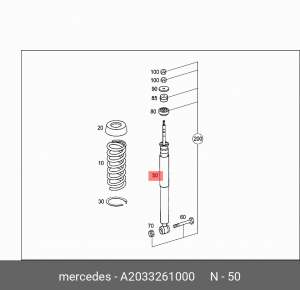 Амортизатор подвески A2033261000 MERCEDES BENZ