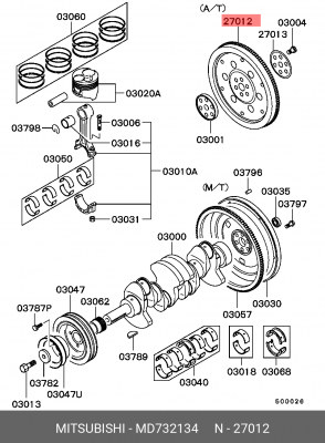 Пластина делителя АКПП MD732134 MITSUBISHI