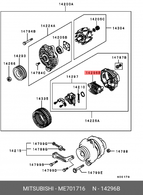 Мост диодный генератора ME701716 MITSUBISHI
