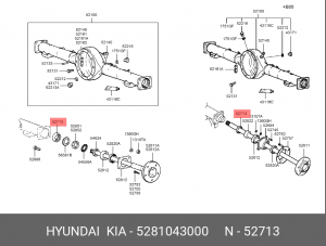 Подшипник ступицы колеса 5281043000 HYUNDAI KIA
