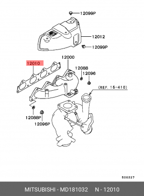 Прокладка выпускного коллектора MD181032 MITSUBISHI
