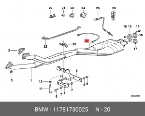 Датчик кислородный (лямбда-зонд) 11 78 1 730 025 BMW