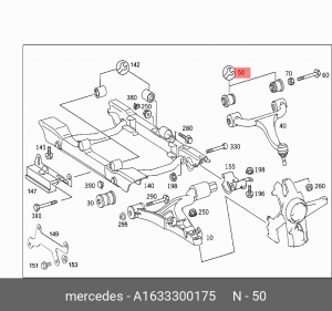 Сайлентблок A 163 330 01 75 MERCEDES BENZ