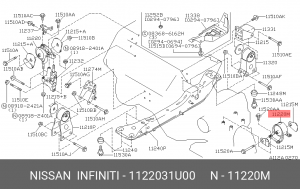 Подушка двигателя 1122031U00 NISSAN