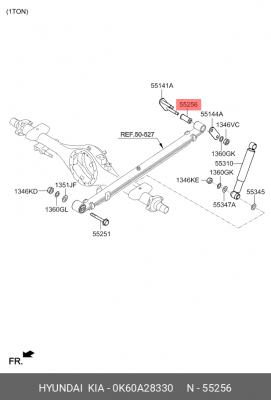 Сайлентблок - втулка рессоры 0K60A-28330 HYUNDAI KIA