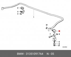 Стойка стабилизатора 31 35 1 091 764 BMW