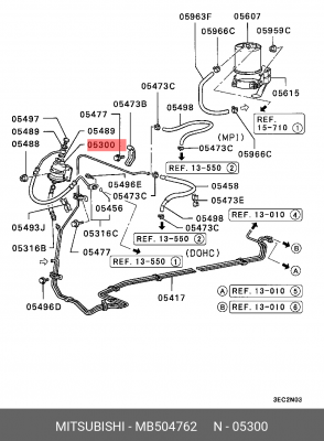 Фильтр топливный MB504762 MITSUBISHI