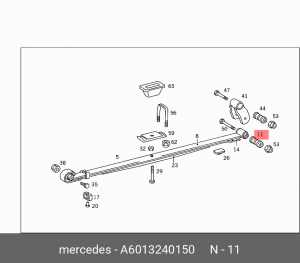 Втулка серьги рессоры A 601 324 01 50 MERCEDES BENZ