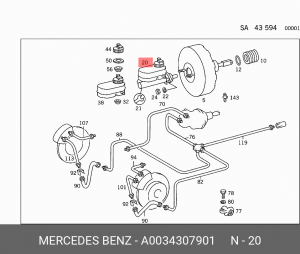 Деталь A0034307901 MERCEDES BENZ