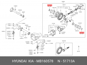 Сальник дифференциала MB160578 HYUNDAI KIA