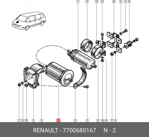 Фильтр топливный 7700680167 RENAULT