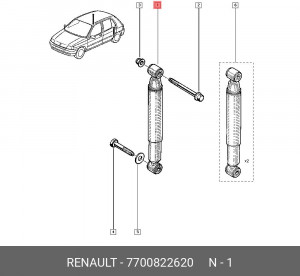 Амортизатор подвески 7700822620 RENAULT