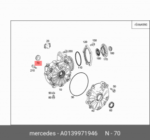 Сальник дифференциала A 013 997 19 46 MERCEDES BENZ