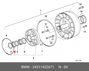 Сальник 24 31 1 422 671 BMW