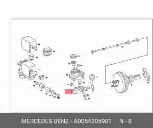 Цилиндр тормозной главный A 005 430 59 01 MERCEDES BENZ