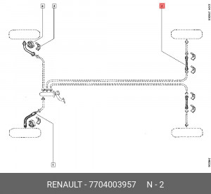Шланг тормозной 7704003957 RENAULT